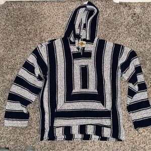 Earth Ragz Large Black and White Hoodie Sweatshirt